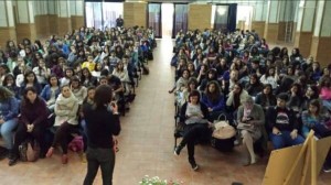 Un momento dell'incontro con gli studenti del Liceo Campanella