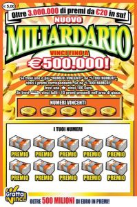 A Reggio Calabria trentenne vince 500 mila euro con Gratta e Vinci