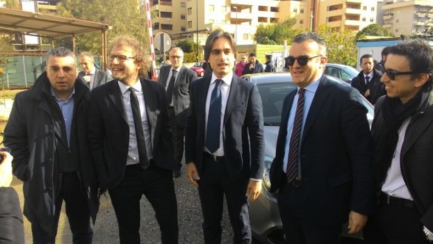 Luca Lotti visita cantiere Palazzo di giustizia a Reggio Calabria