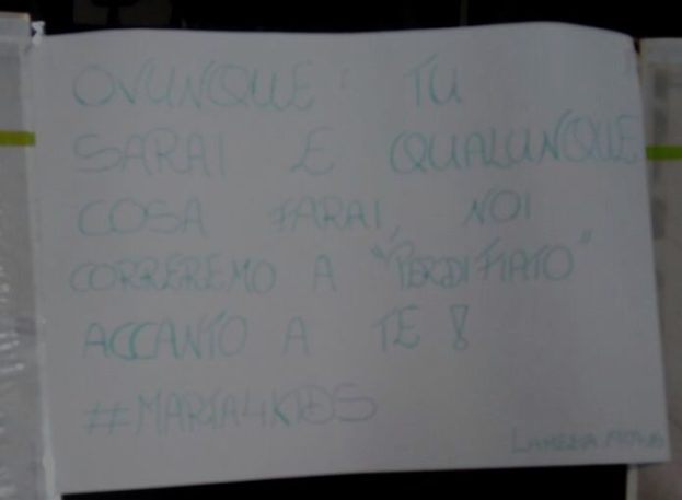 4_il cartellone preparato per christian